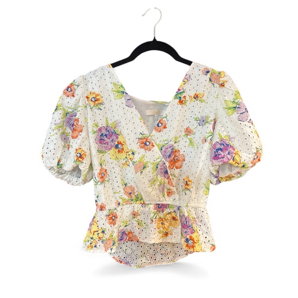 WAYF Women’s Bianca puff sleeve top Multicolor Size Medium